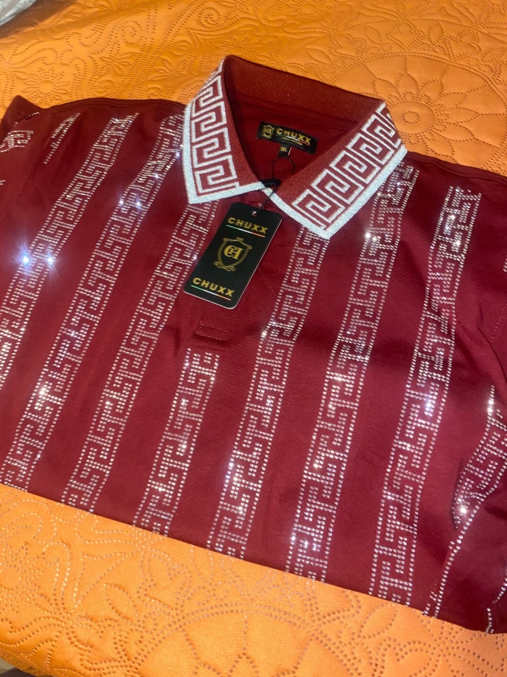 Rhinestone polo
